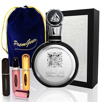 Lattafa Fakhar EDP Perfume for Men 3.4 Oz, with Velvet Pouch & 3 Atomizers
