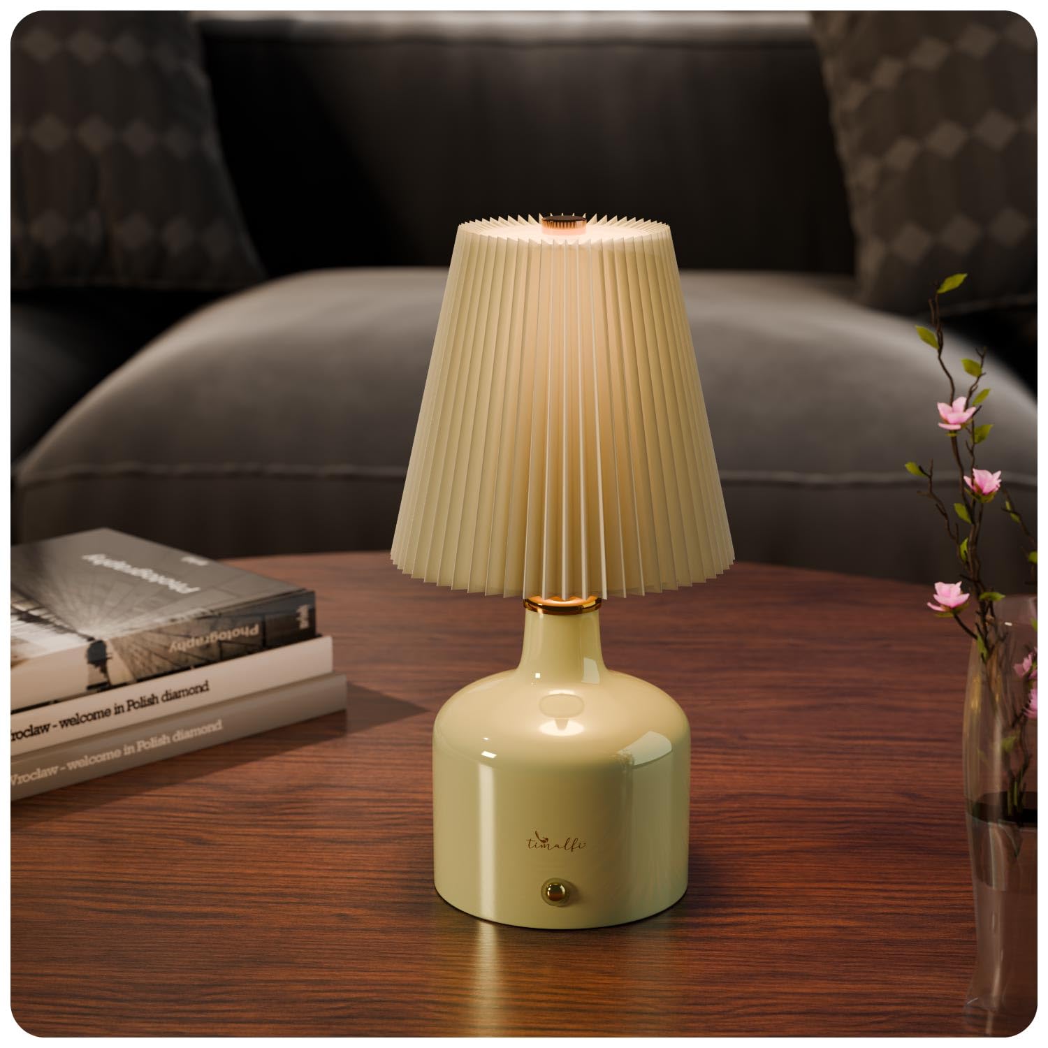 Ceramic Table Lamp for Living Room Decoration | Night Lamp for Bedroom | Bedside Desk Lamp | Touch Sensor | 3 Colour Modes & Dimmable | Gifts for Women (Heritage)-image-44