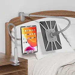 Suporte de tablet pescoço de ganso para cama, suporte flexível ajustável para iPad, suporte Kindle para leitura na cama, compatível com Fire HD, iPad, Galaxy Tabs, Kindle, Switch, Tablet ou outros