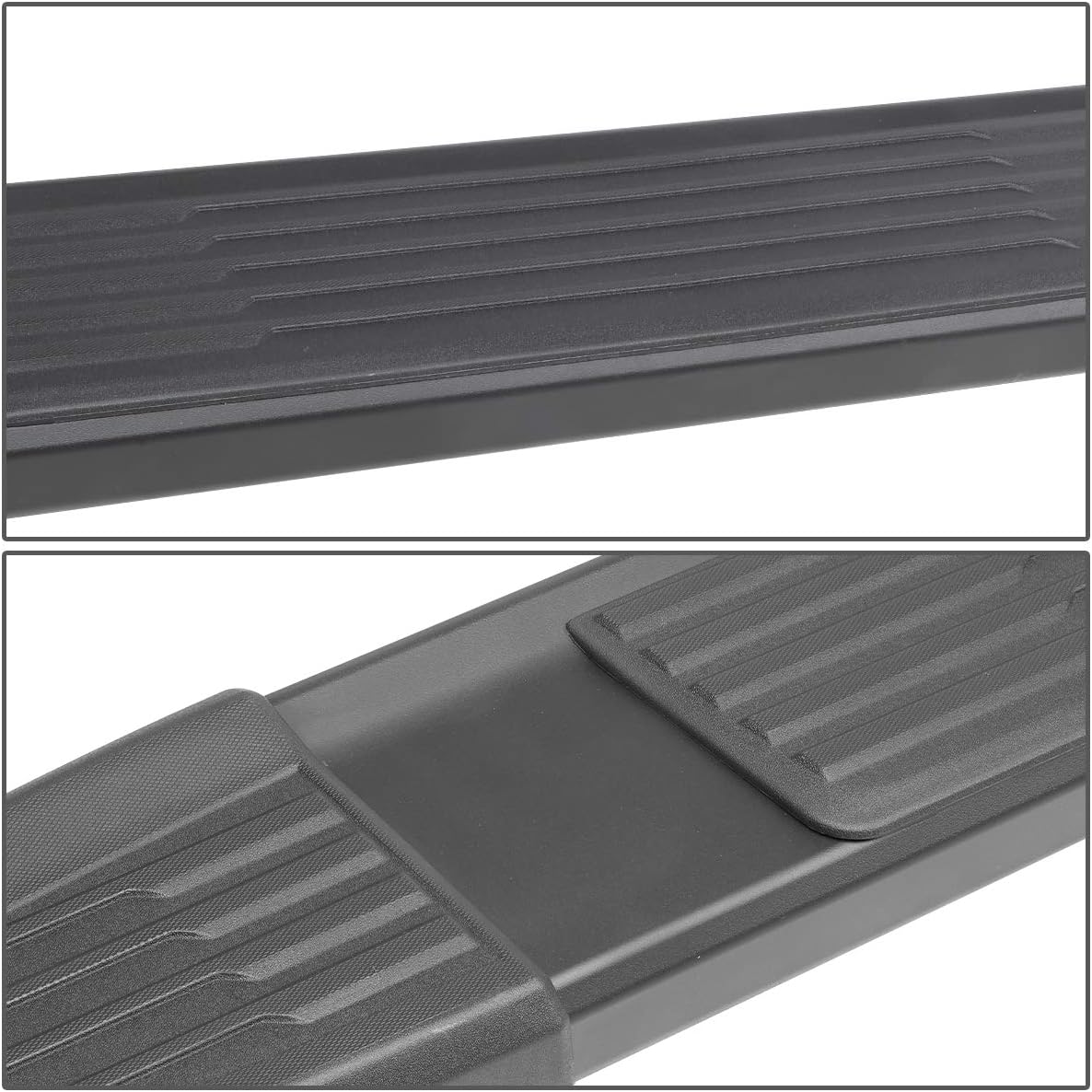 DNA MOTORING 6 Inches Running Boards Compatible with 17-18 Silverado Sierra 1500/17-19 2500HD 3500HD Crew Cab, Stainless Steel Side Step Nerf Bars, STEPB-ZTL-8107-BK