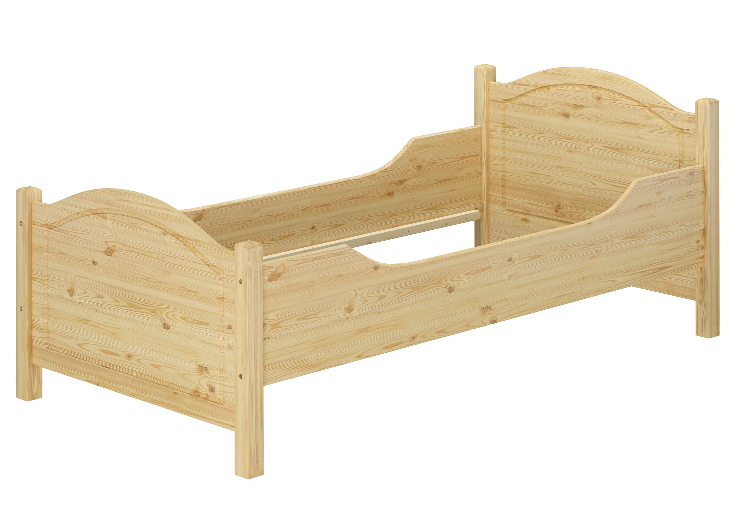 Erst-Holz® Seniorenbett extra hoch 100x200 – Massivholz-Kiefer, Einzel-/Gästebett