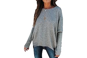 Women's Oversized Dolman Sleeve Knitted Pullover