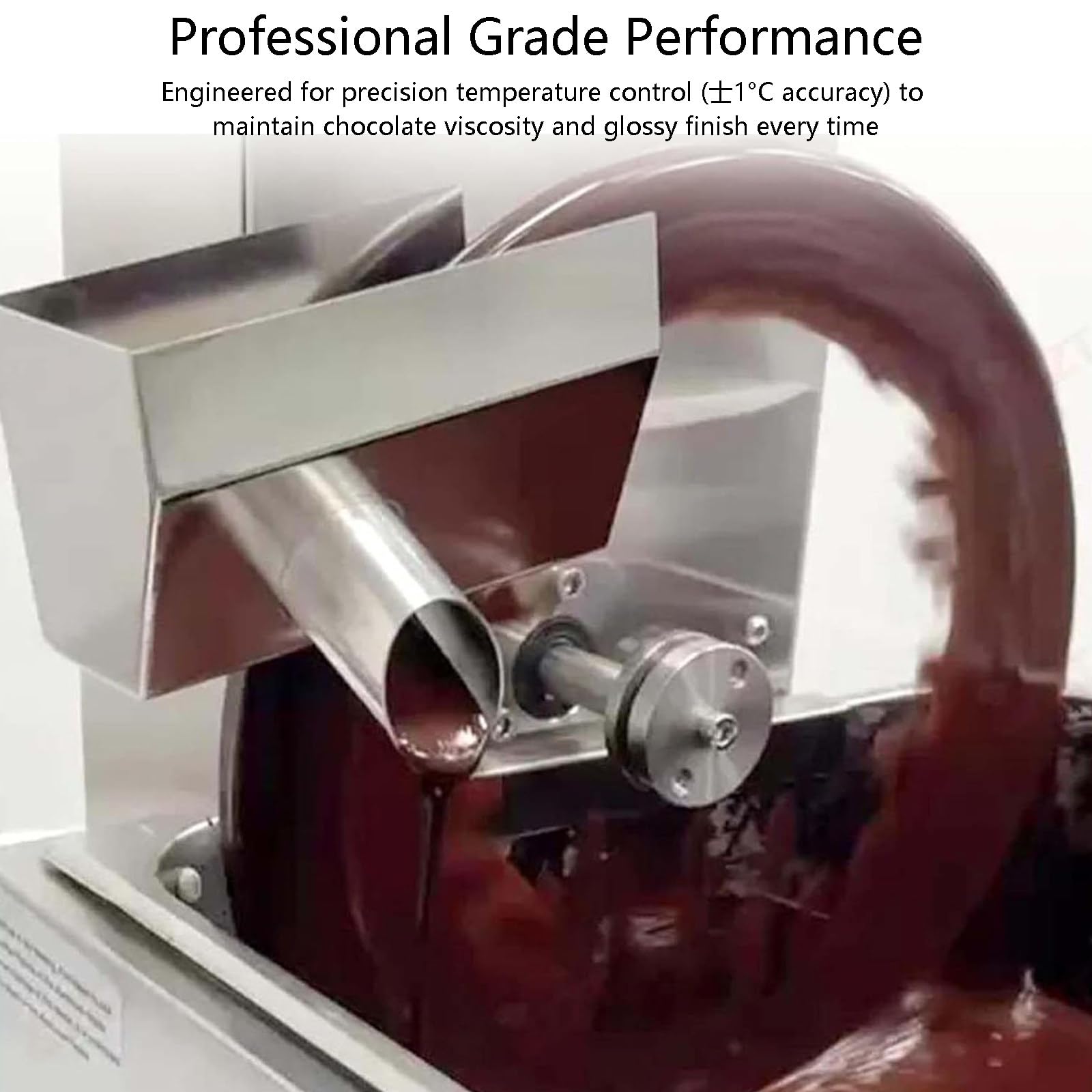 Tempéreuse à Chocolat, Fondoir électrique en Acier Inoxydable, Utilisation Commerciale sur Table, idéal pour Les Barres Chocolatées,8kg