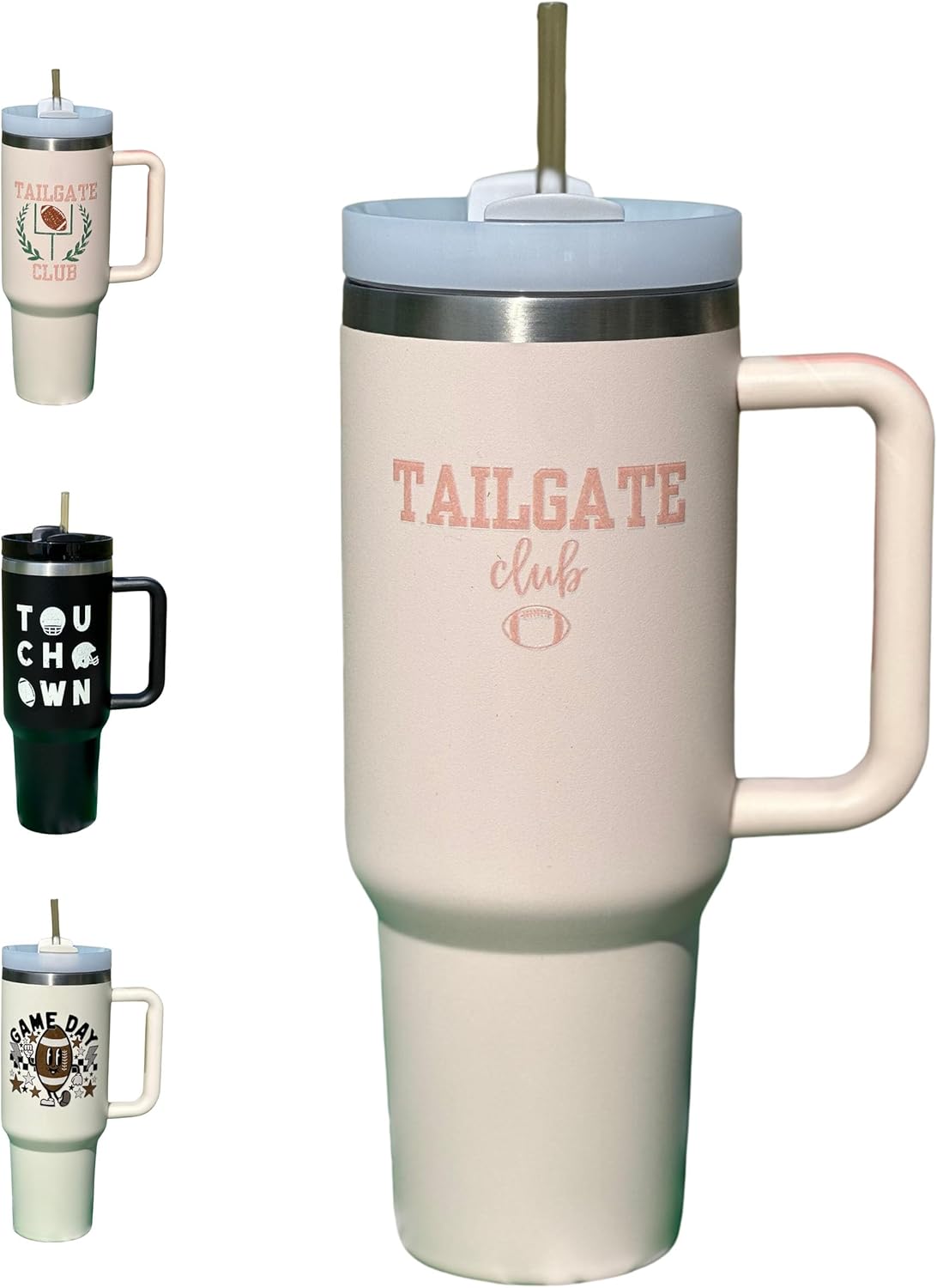 HoochHog 40 oz. Tumbler With Handle Lid and Straw