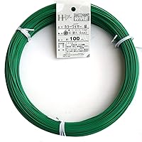 ダイドーハント (DAIDOHANT) 針金 [ビニール被覆] カラーワイヤー グリーン ( 緑 ) [太さ] #16 (1.6 mm x [長さ] 100ｍ 54015