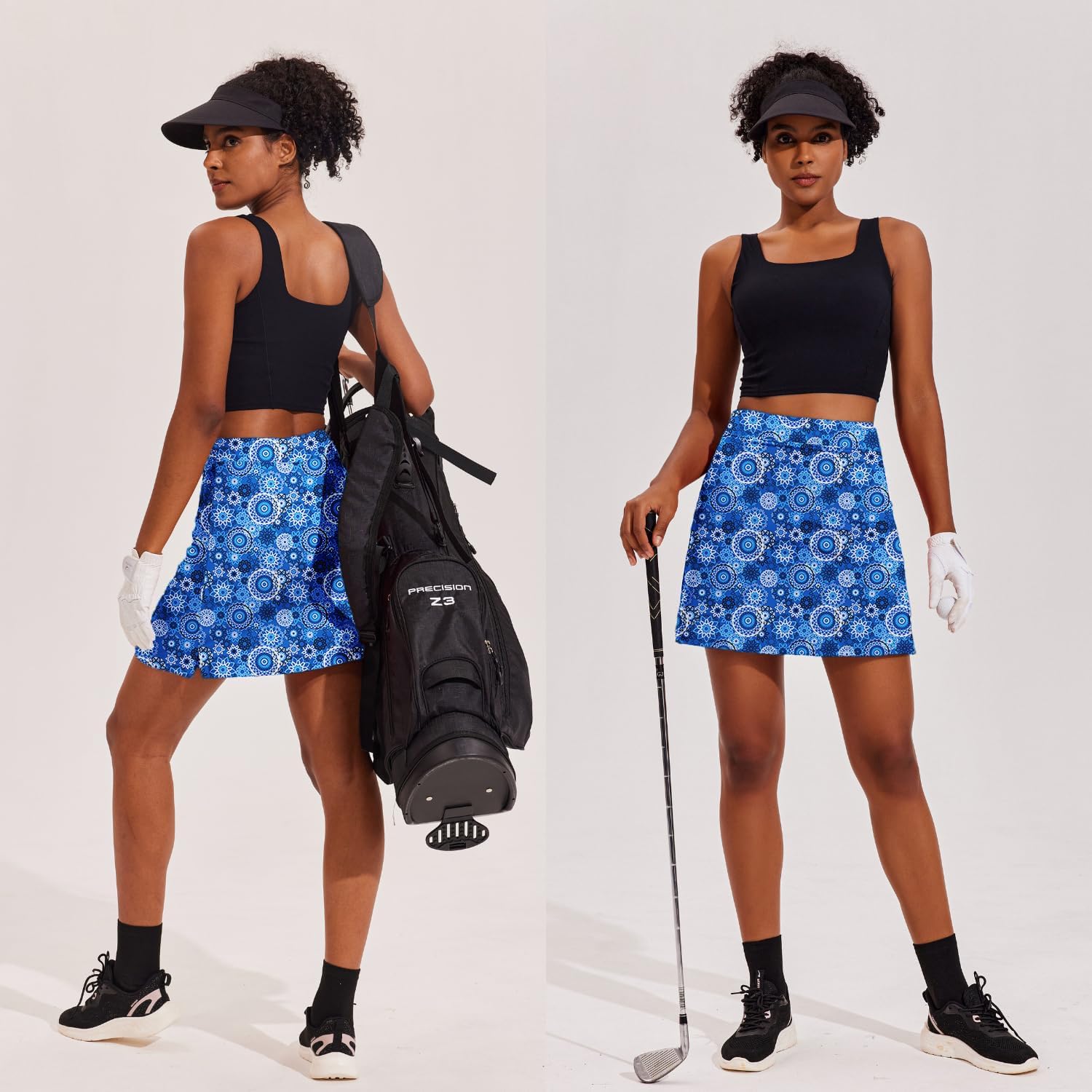 Ekouaer 16“ Golf Skorts for Woman with Inner Pockets Silicone Grippers Tennis Skirt Quick Dry Athletic Pickleball Skort - Image 2