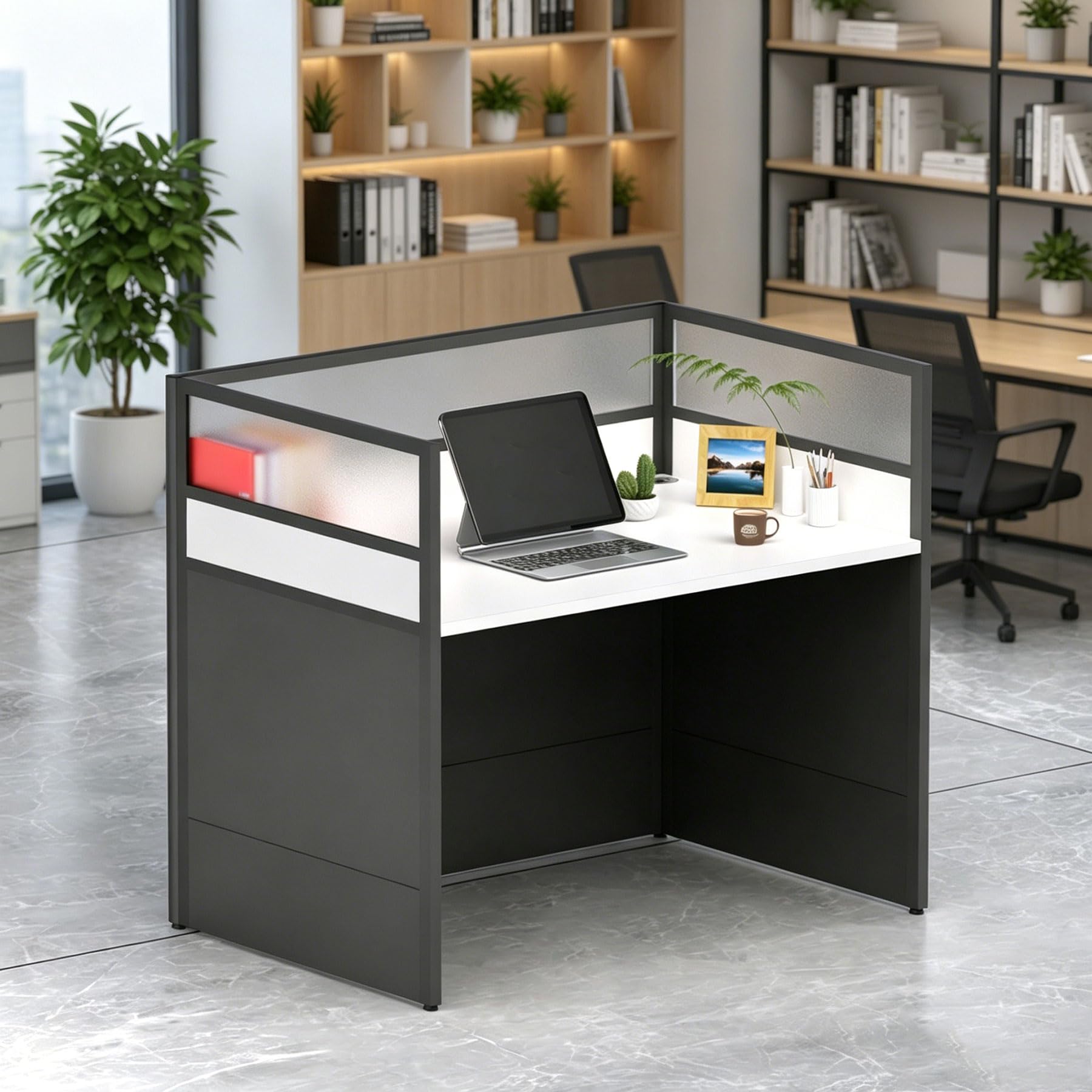 Nykto Office Cubicle, Office Cubicle Workstation, Office Cubicles Desk with Mute Privacy Panels, Work Desk for Home Offices, for Startups Commercial