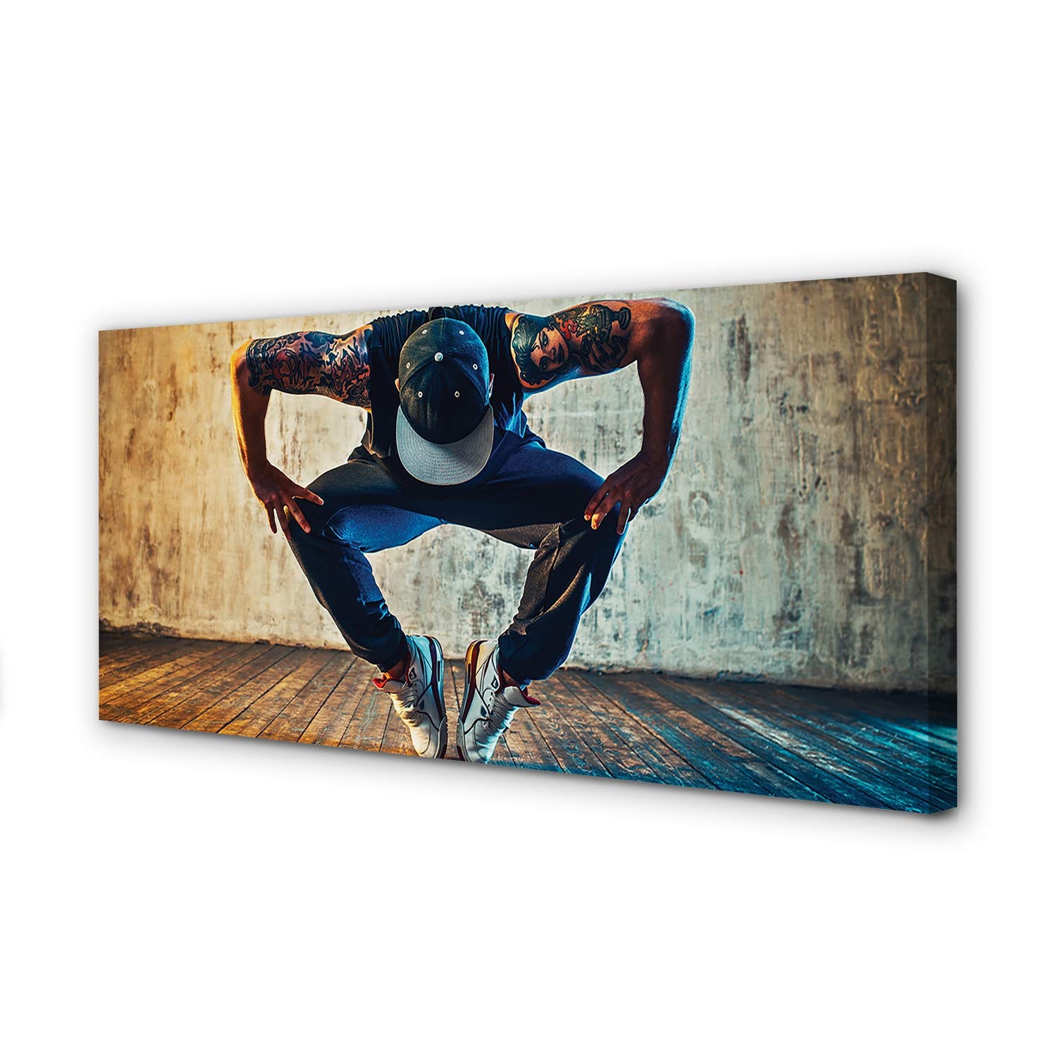 Tableau sur toile danse hip-hop 140x70cm pour salon moderne et studio