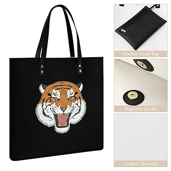 ブロックプリント　タイガー トートバッグ ヒョウ柄ピンクトートバッグ　トラ　虎 ブロックプリント タイガー トートバッグ ヒョウ柄ピンクトート