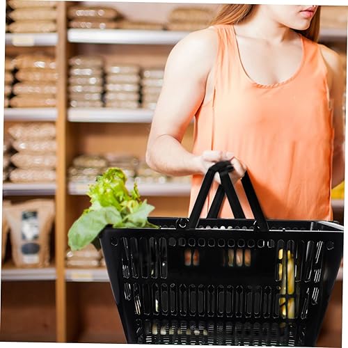 Miniatura 6 de Cesta de comestibles, cesta de cosecha, 1 unidad, cesta de compras de supermercado, barra de lazo para niños, cesta de cerveza de plástico, cesta de
