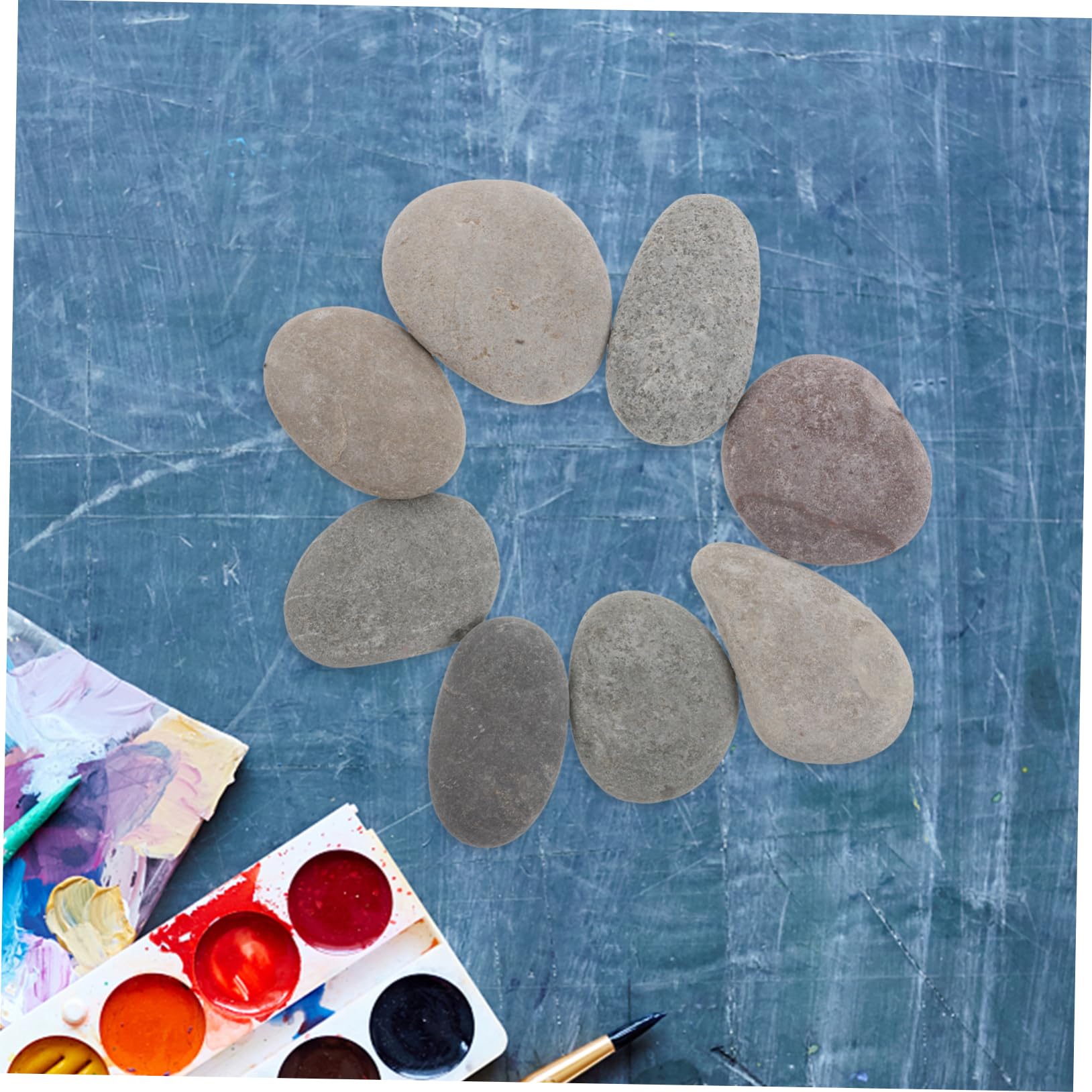 8 Sztuk DIY Craft Stones Do Malowania: Polerowane Kamienie Rzeczne Do Sztuki - Do Zestawów Artystycznych Dla Dzieci, Dekoracje Domu - DIY Painting Pebble