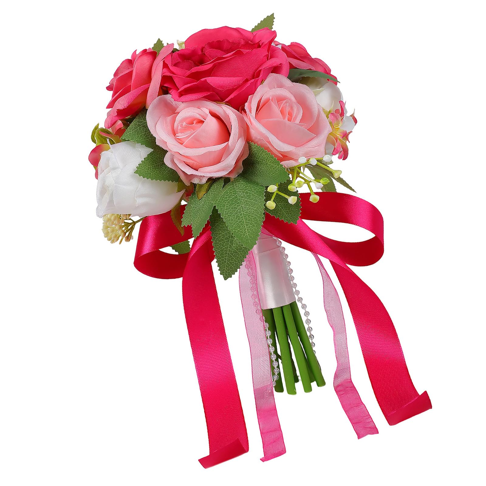 MURYE Wedding Bouquet with Roses and Phalaenopsis Artificial Flower Ornament for Photography and Decoration Artificial Flower Arrangement