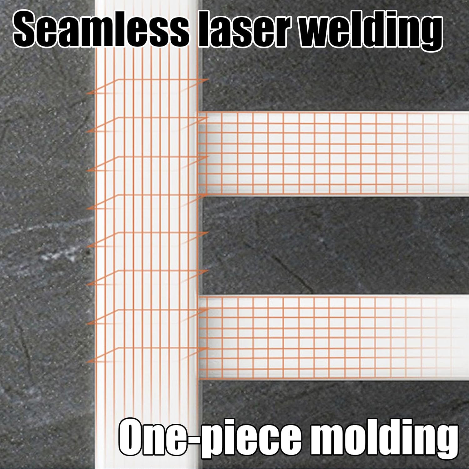 White,Left Line,Heated Towel Racks 8 Bar,with Intelligent Touch Screen Timer,Wall Mounted s for Bathroom