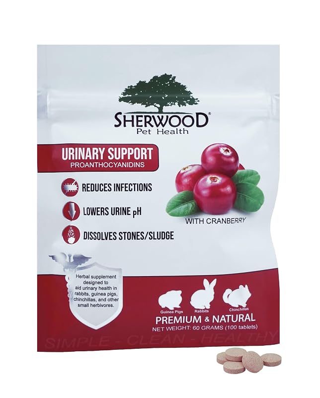 Sherwood Pet Health - Suplemento para uso urinário com cranberry, 0,6 g por comprimido, 100 comprimidos