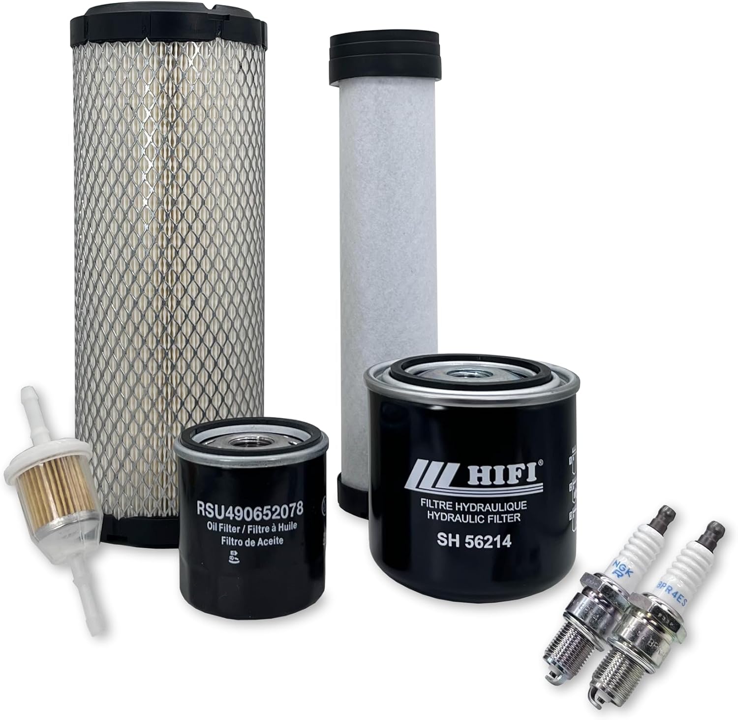 HERO Maintenance Filter Kit For John Deere 757 Zero-Turn Mower Filters Compatible With OEM M131802 M131803 AM107423 AM116304 M805853 UC24341 Heavy-Duty Air Cleaner S/N 030001 & Above