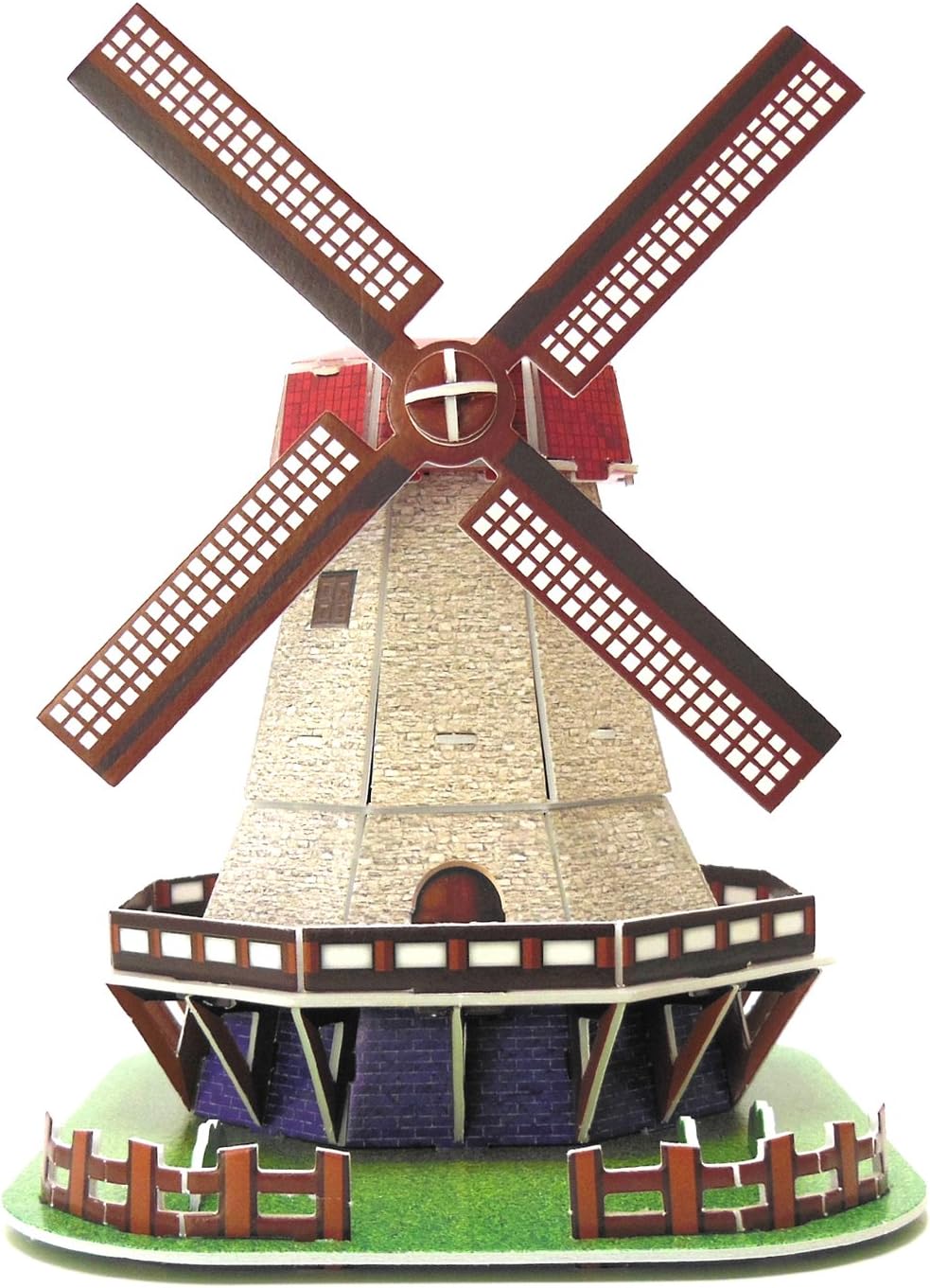 Creative 3D Puzzle Paper Model Holland Windmill DIY Fun & Educational Toys World Great Architecture Series, 45 Pcs