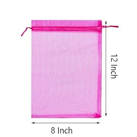 LOOKSGO 25 pcs 8x12 Inches Drawstring Organza Bags Wedding Party Favor Gift Candy Toys Makeup Pouches Gift Bag