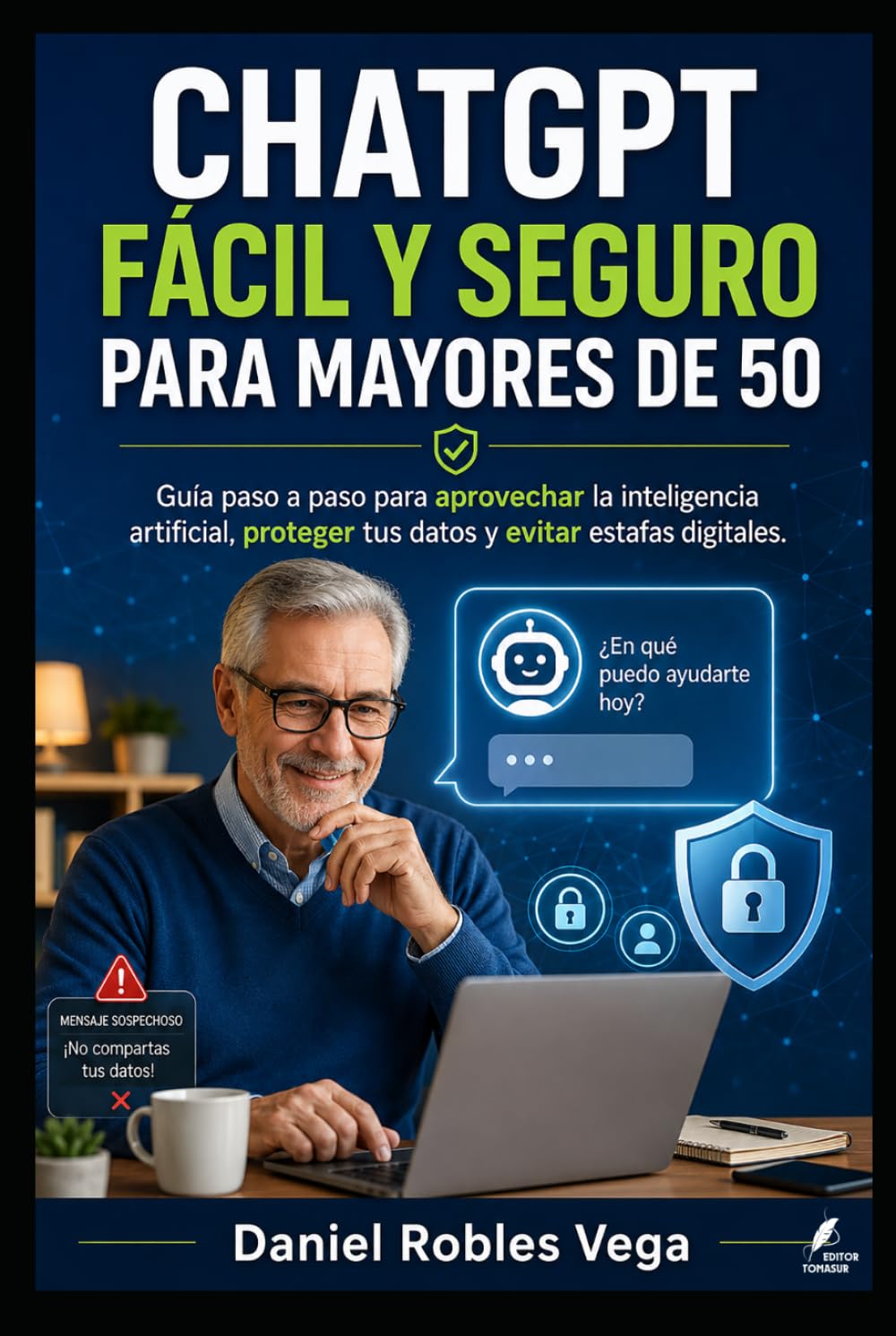 CHATGPT FÁCIL Y SEGURO PARA MAYORES DE 50: Guía paso a paso para aprovechar la inteligencia artificial, proteger tus datos y evitar estafas digitales (Colección Tecnología Fácil y Segura)