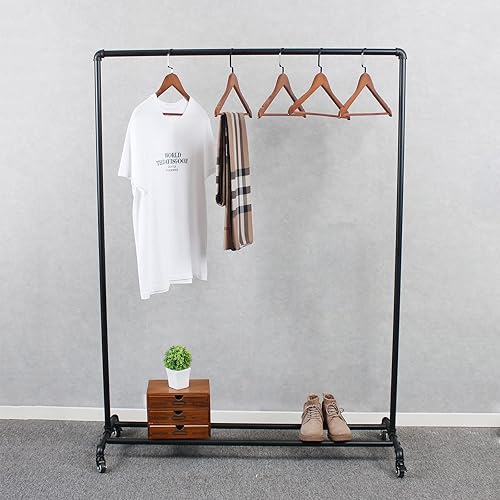 Miniatura 2 de OUBITO Estante de ropa de tubería industrial,Moden Comercial Grado Pipe Clothes Racks,Estante de almacenamiento,Estante de exhibición al por menor