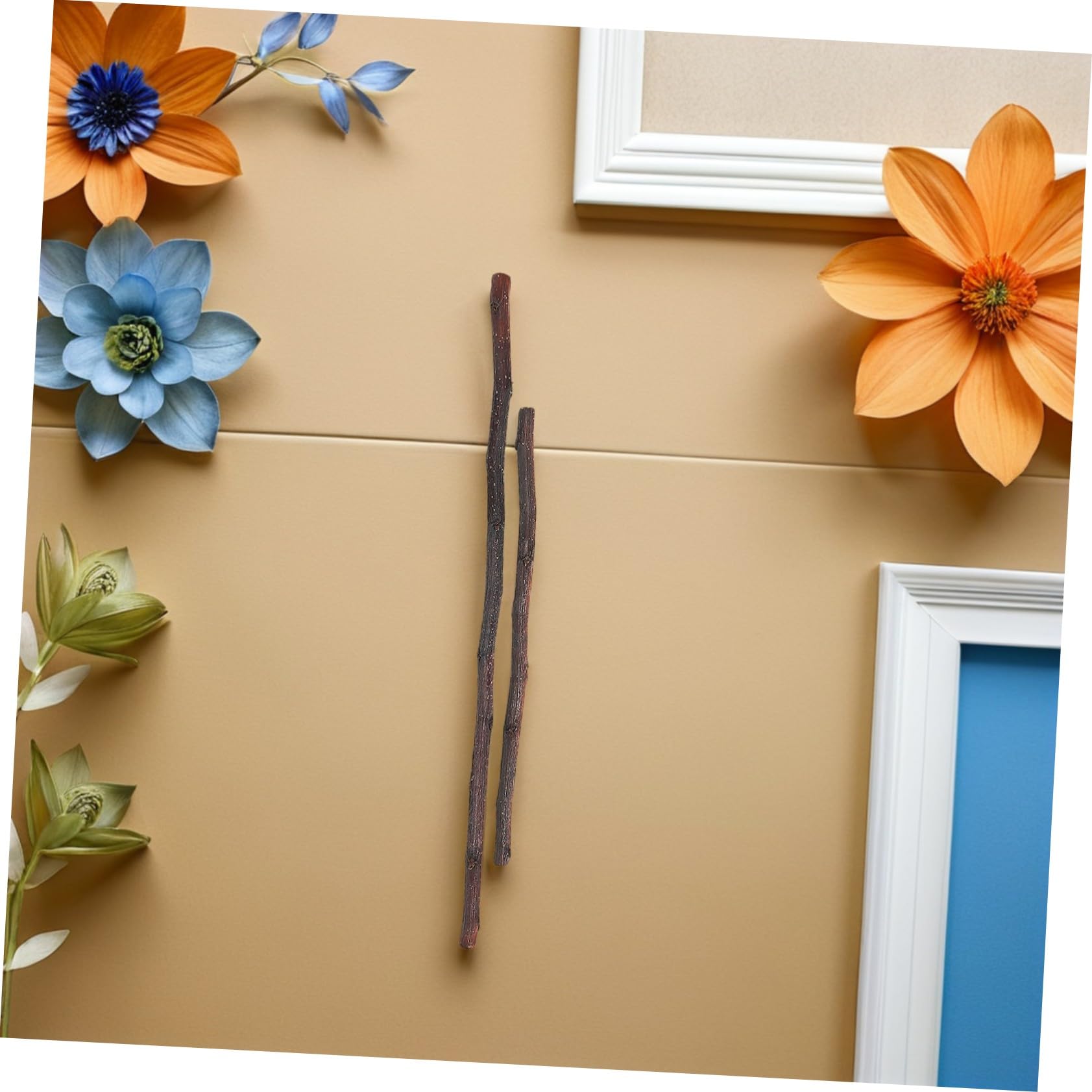 Hohopeti 60 Stück Handpolierte Naturholzstäbe Deko Zweige für DIY Bastelprojekte Rustikaler Holzstab Mix für Blumenarrangements Kränze Wohn und Hochzeitsdeko