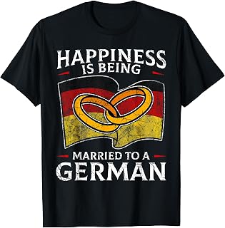 German Shirt Germany Flag Wedding Ring Marriage T-Shirt