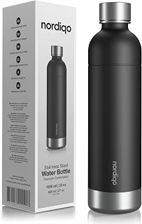 Stainless Steel Carbonating Bottle 33 oz | Compatible with Aarke Carbonator 3, Sodastream (Excl. model Aqua Fizz + Jet) and many others| Dishwasher Safe, No Expiration Date, BPA-Free