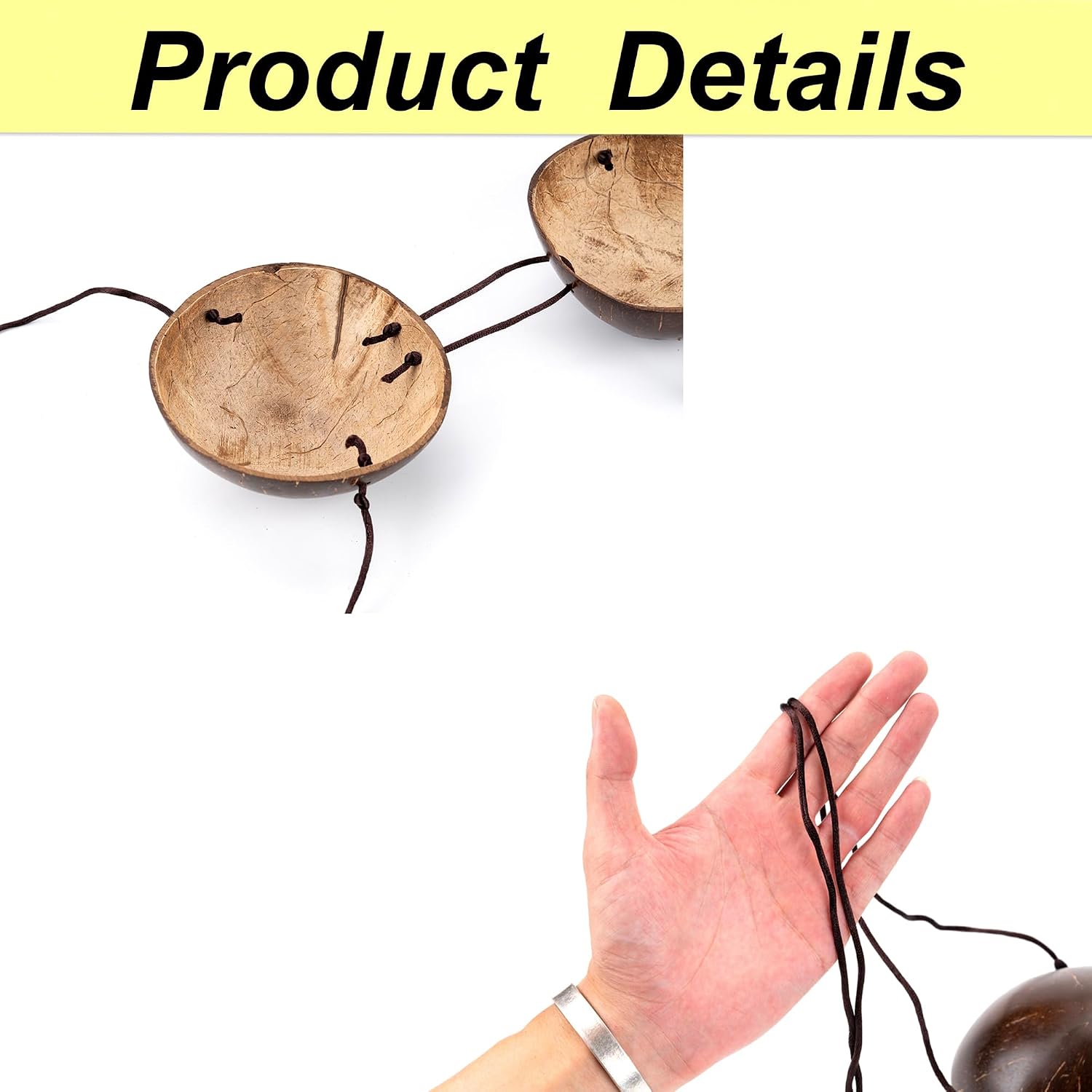 Coconut Bra for Adults Hawaiian Coconut Shell Bikini Top Women Hawaiian Costume Luau Party Accessories