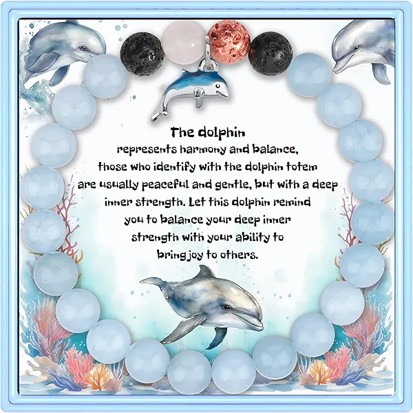 PARTNER Horse Inspirational Birthday Gifts for Women Unique Horse Gifts Natural Stone Beaded Bracelets for Women Horse Jewelry with Meaningful Message Card For Horse Lovers