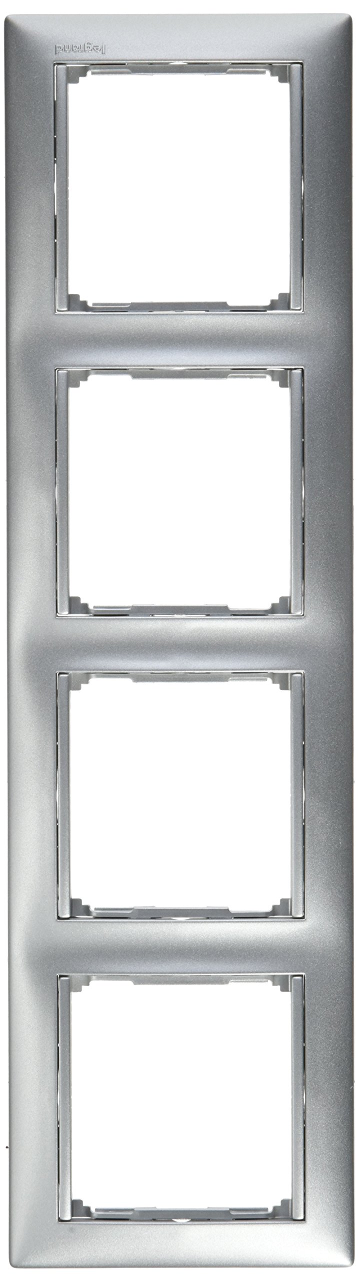 Plaque 4 éléments horizontale aluminium VL-PLACA pour appareillage