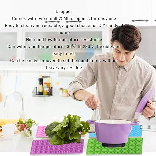 Miniatura 2 de 10 piezas de caramelo de silicona mini dinosaurio oso corazón forma de dona alta baja temperatura resistente con goteros para dulces de bricolaje,