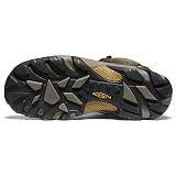 KEEN Mens Targhee 2 Mid Height Waterproof Hiking Boots, Black Olive/Yellow, 14 US