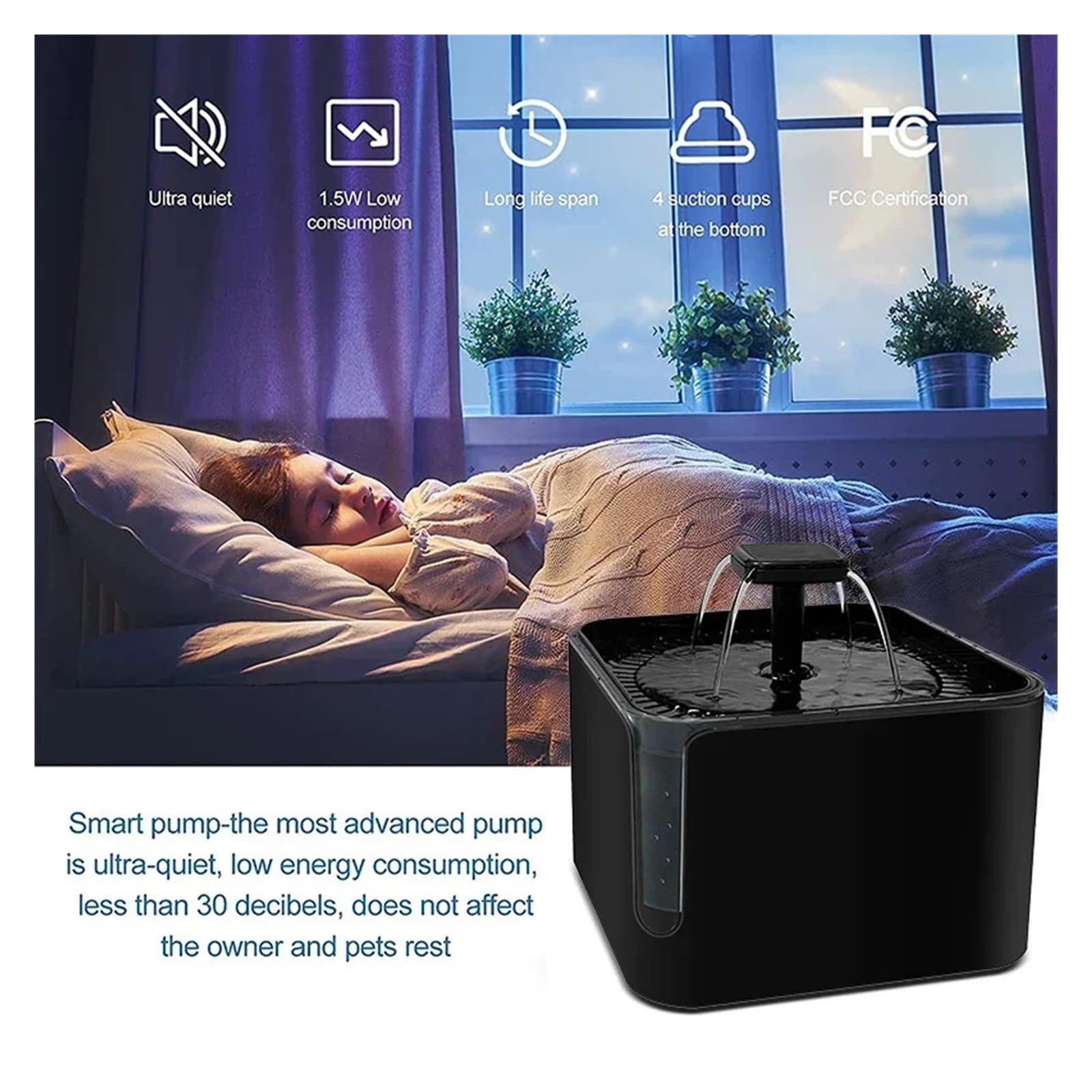 cat Water Feeder, 3L ABS Ultra-Quiet Pump Automatic Cat Fountain Pet Water Dispenser Feeder,pet Supplies - image 5