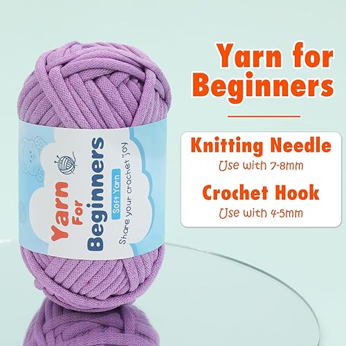 Miniatura 3 de Hssugi Hilo fácil para principiantes, hilo grueso de 1.76 x 1.76 oz con puntadas fáciles de ver, hilo de relleno de algodón con accesorios de
