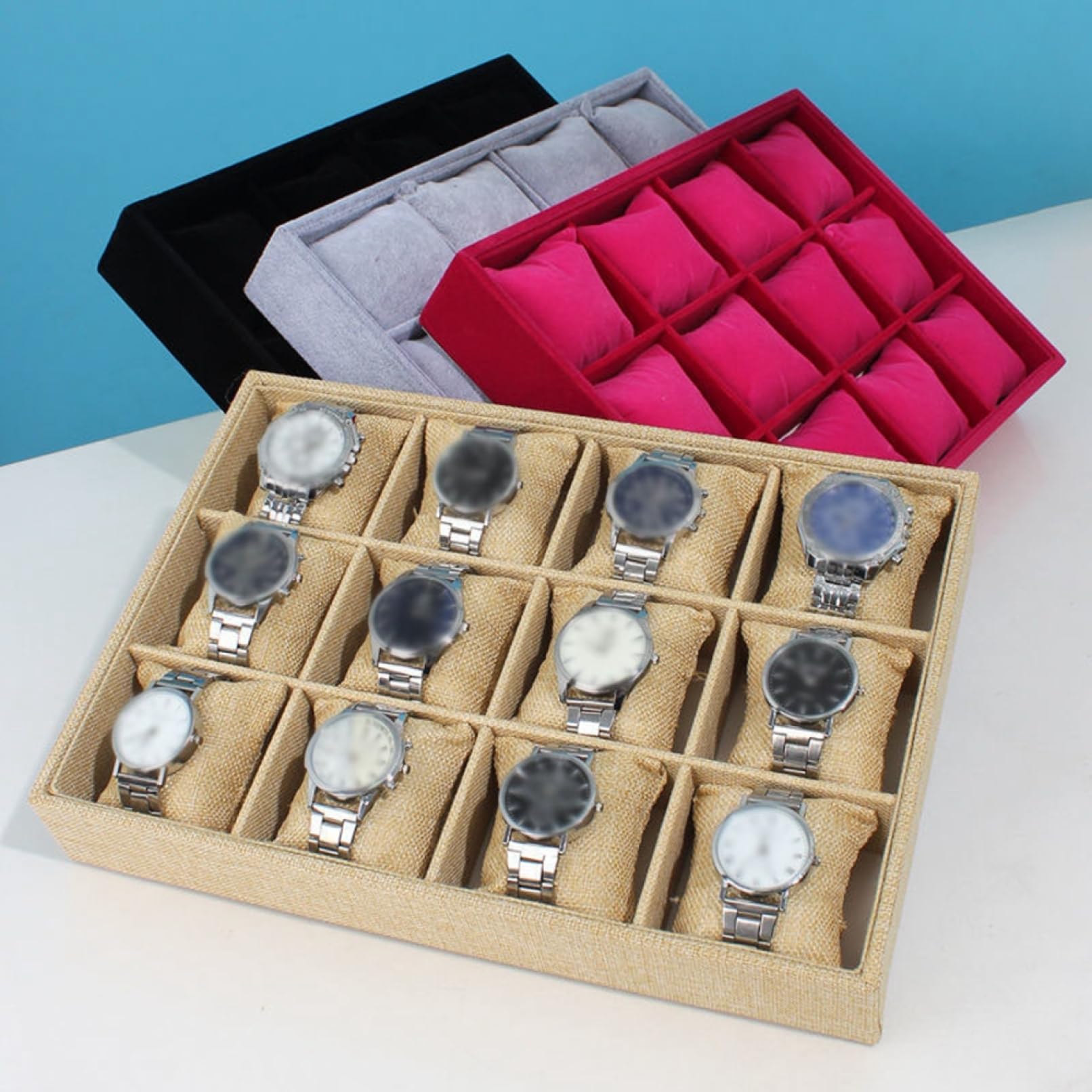 Amazon.co.jp: 腕時計トレイ 12本 おしゃれ 腕時計展示 ディスプレイ