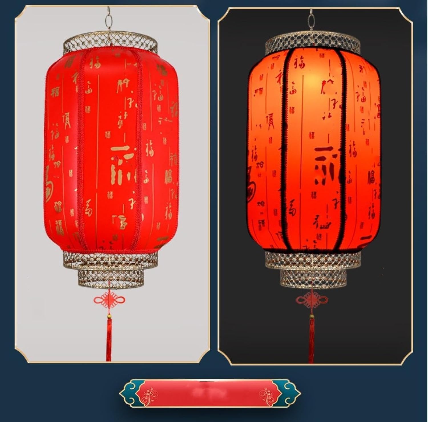 Antique Sheepskin Lanterns, New Chinese Waterproof and Sunscreen, Chinese Style Outdoor Decoration, Hanging Ornaments, Advertising Printing, Winter Melon Lanterns