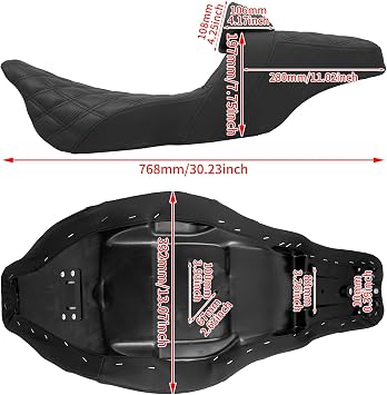 Motorcycle Seat Driver Passenger Touring Seat with Backrests for Harley Electra Glide Classic Street Glide Road Glide 2009-later