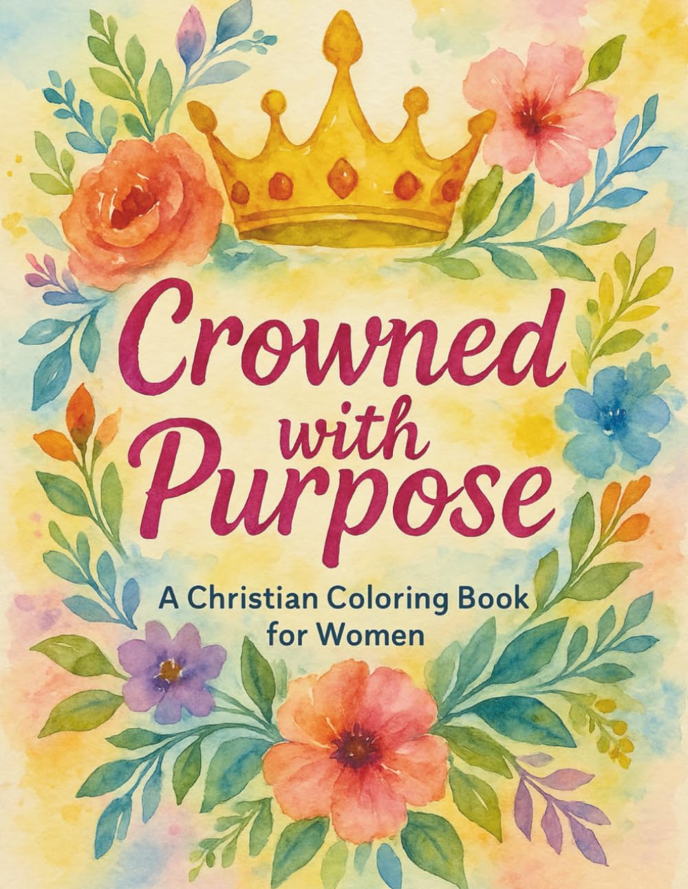 Crowned With Purpose Coloring Book For Women: A Christian Coloring Book to Remind Women of Their Identity, Worth, and Purpose in Christ