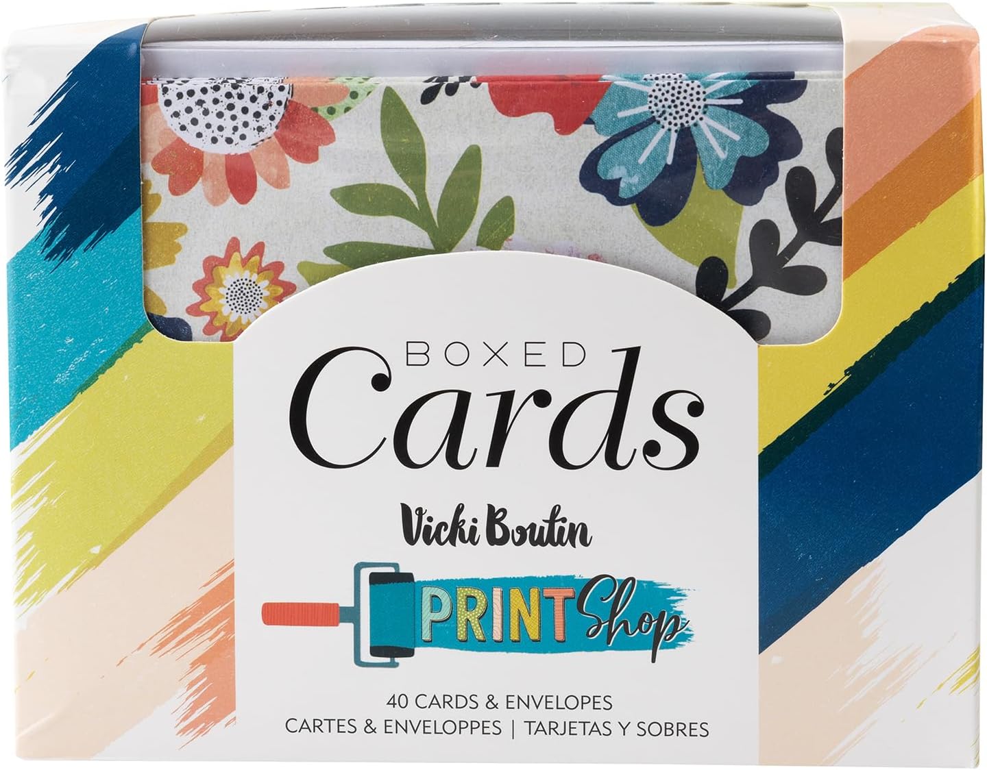 Vicki Boutin Blank Greeting Cards and Envelopes, 40pk - A2 Envelopes with Assorted Cards for All Occasions and Thank You Notes - 10 Unique Two-Sided Designs, Discover & Create
