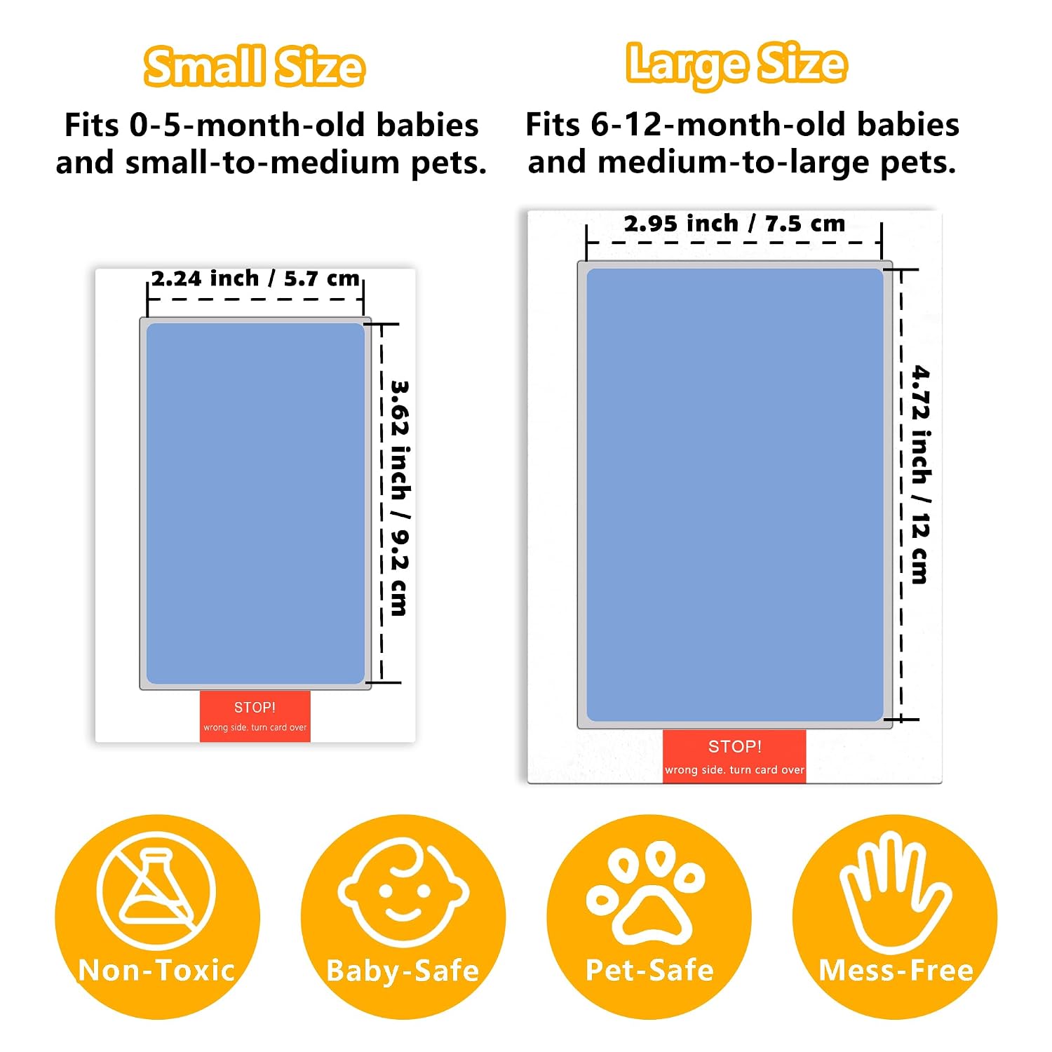 4-Pack Baby Inkless Hand and Footprint Kit, Dog Nose & Paw Print Kit image 4