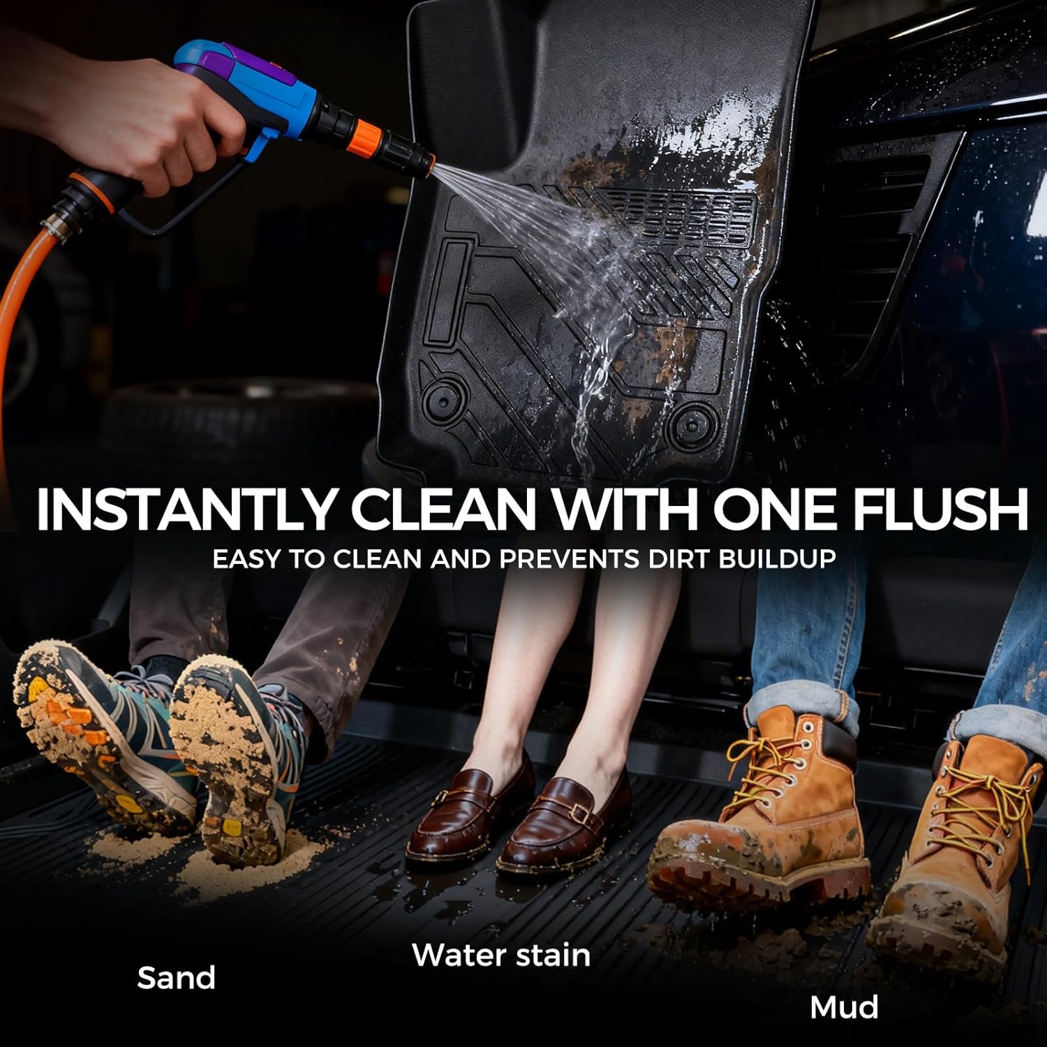 Custom Fit Floor Mats & Cargo Liner with Seat Back Covers for 2025-2026 Chevrolet Chevy Equinox/GMC Terrain (Not for Equinox EV), Anti-Slip, Heavy-Duty, All-Weather TPE Car Floor Mats, Black - Image 6