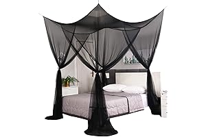 Mengersi Gothic Bed Canopy - Enchanting Bed Curtains for a Royal Slumber