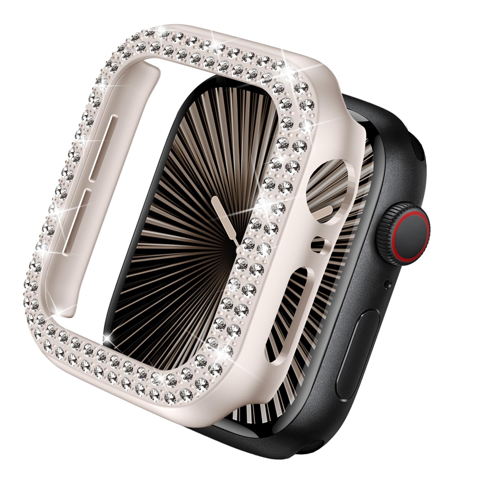 DABAOZA Compatible for Women Apple Watch Bumper 42mm Series 10, Bling Case Cover for iWatch Series 10 9 8 7 6 / SE 5 4 3 2 1 Ultra [No Screen Protector] (42mm-S10, Starlight)