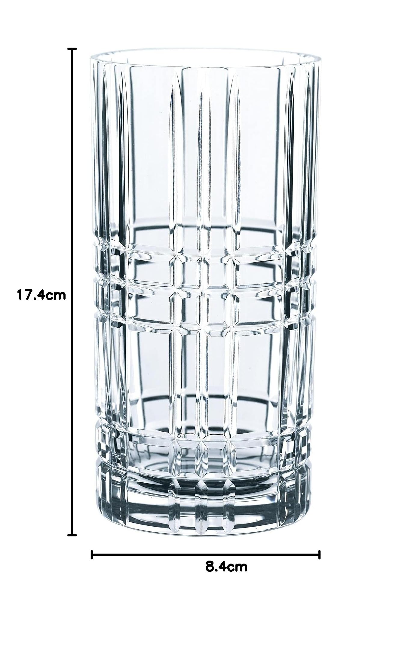 Nachtmann Bicchieri da long drink da 445 ml, 4 pezzi, con 4 cannucce di vetro e 1 spazzola per la pulizia, Tastes Good, 103144, bicchieri da cocktail in vetro di cristallo, bicchieri lavabili in