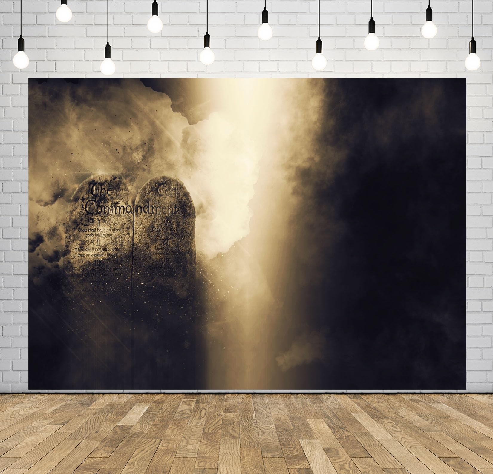 20x10FT (6x3m) Tavole Di Pietra Luce Divina Sfondo Fotografico