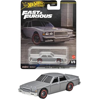 Hot Wheels Wild Speed - 1987 Chevy Caprice Toy Vehicle Mini Car, Ages 3 and Up, Gray HRT98