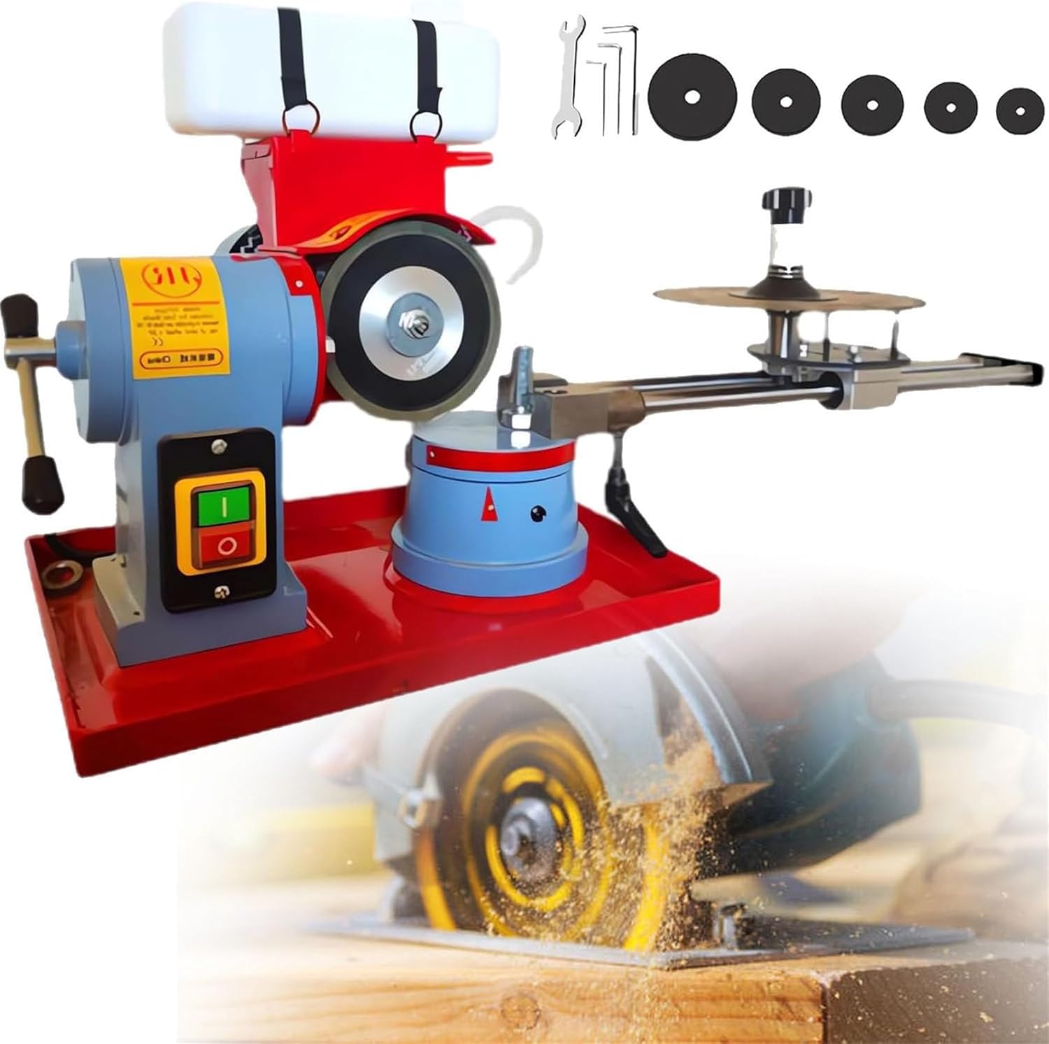 Circular Saw Blade Sharpening Machine, Electric Multi Tool Blade Sharpener, 550W - Efficient Sharpening for Various Saw Blades