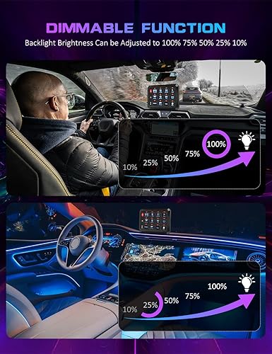 Miniatura 5 de Chelhead Panel de interruptores para camión de 12 bandas RGB LED con protección en línea multifunción de 100 A, panel de interruptor auxiliar