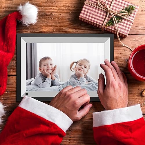 Miniatura 7 de Marco de fotos digital, marco de fotos digital WiFi de 10.1 pulgadas, 32 GB, pantalla táctil IPS de 1280 x 800, presentación de diapositivas de