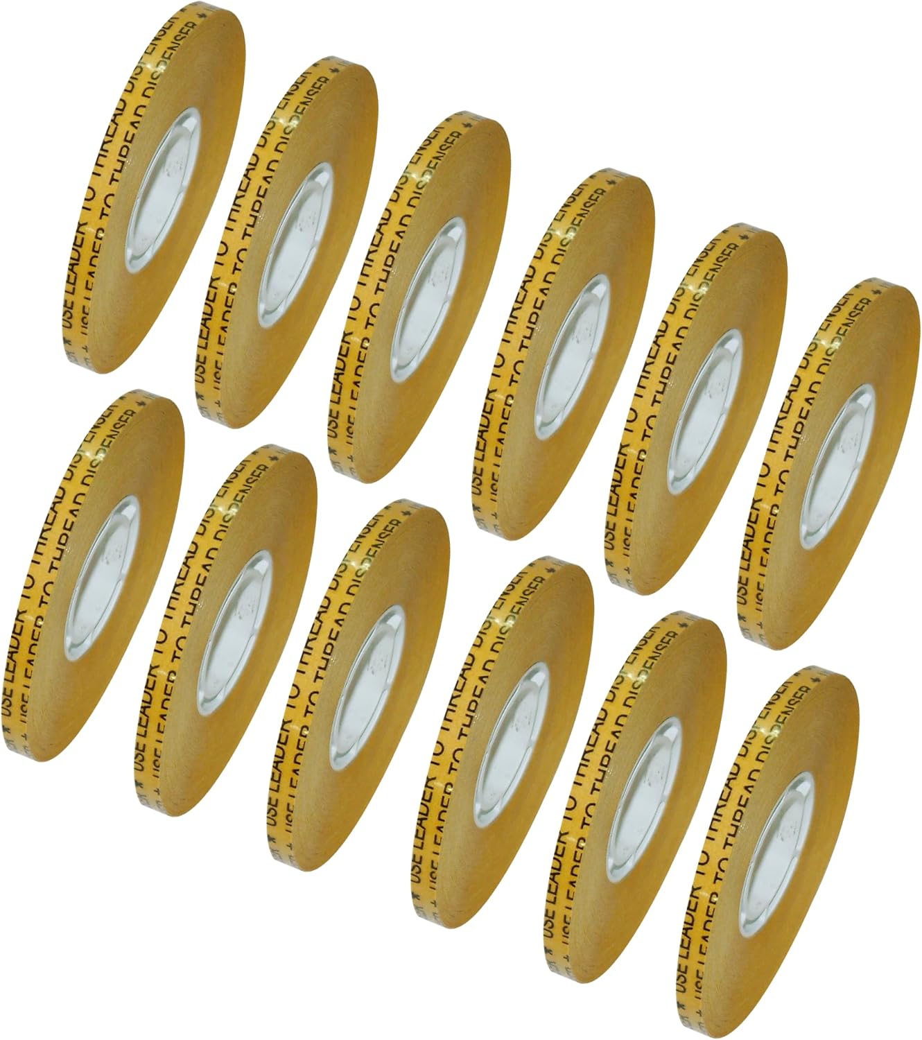 J.V. Converting JVCC ATG Tape Acid Neutral, (ATG-7502), 1/4 in. x 36 yds. (Clear Adhesive on Gold Liner) 12 Rolls