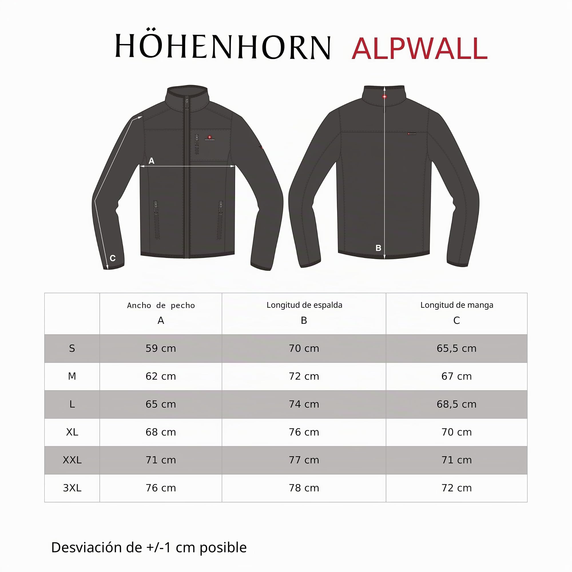Höhenhorn Alpwall - Chaqueta de invierno para hombre, forrada, impermeable, transpirable